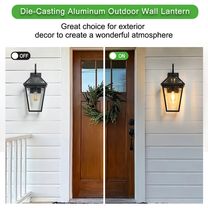 Modern Outdoor Waterproof Wall Lamp Supports multiple types of light bulbs (2pack)