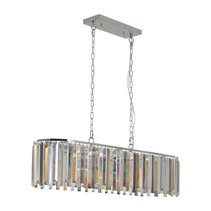 (Same as W1340P189407/L5018) Modern Oval Crystal ceiling chandelier Luxury Home Decor Light Fixture (No Bulbs)