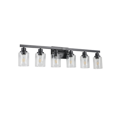 6-Lights Farmhouse Vanity Lights Fixture Rustic Bathroom Light Fixture Bathroom Sconce (Without Bulbs)