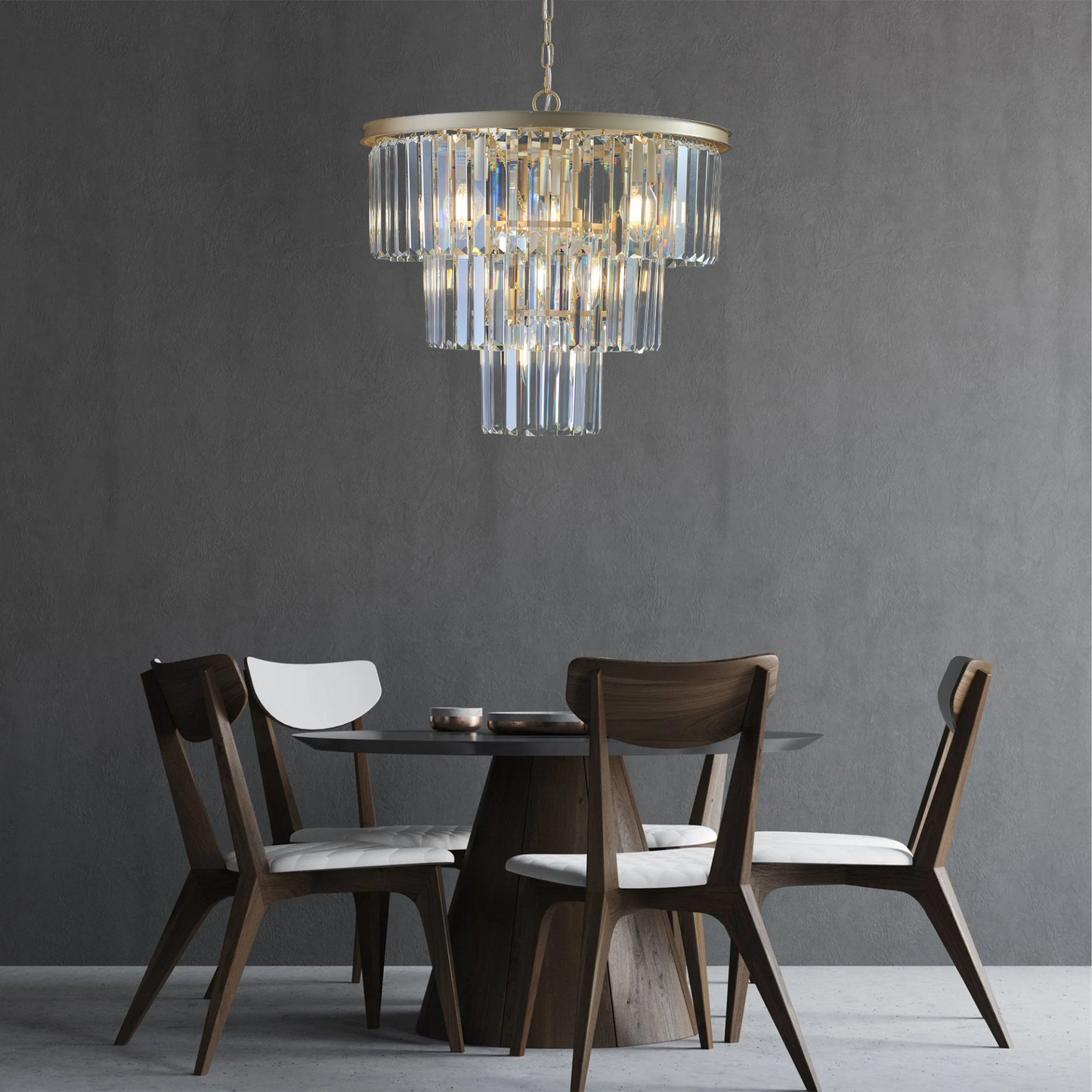 (Same as W1340P143192/L5007-500-G) Gold Luxury Crystal Chandelier Modern Chandeliers Lights (No Bulbs)