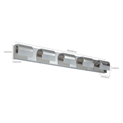Modern Bathroom Vanity Lighting 5-Light LED Vanity Lights Over Mirror Bath Wall Lighting