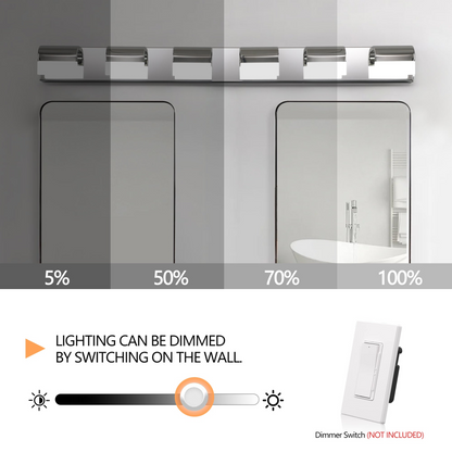 Modern Bathroom Vanity Lighting 6-Light LED Vanity Lights Over Mirror Bath Wall Lighting