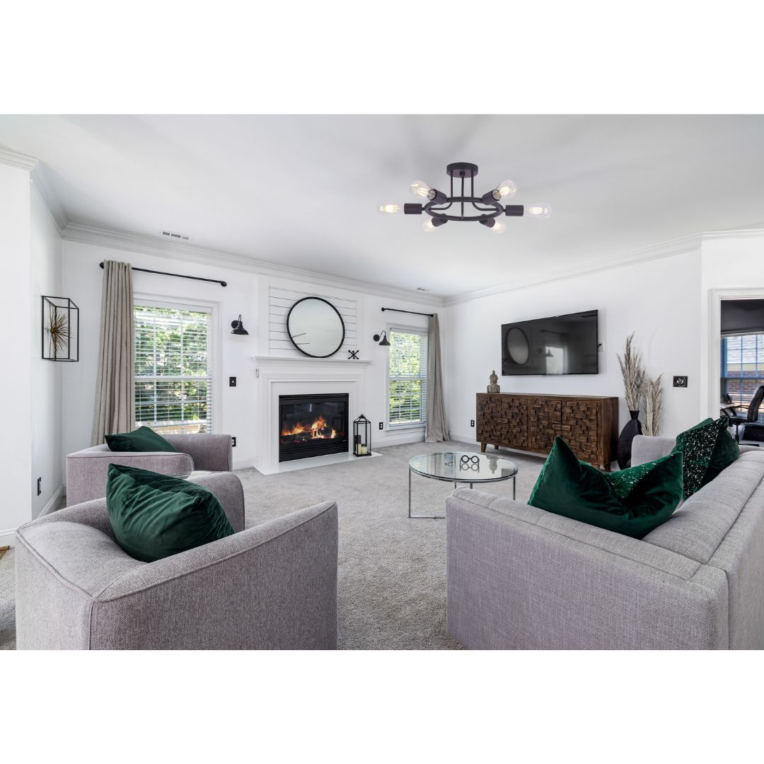 6 Light  Modern Sputnik Lights Semi Flush Mount Ceiling Light Oil-Rubbed Bronze Finished