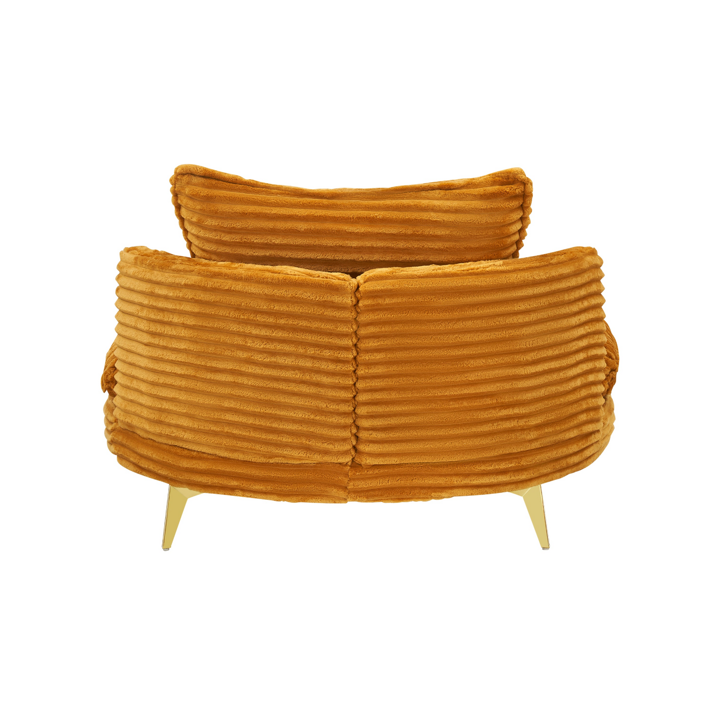 65.00 inches long, Corduroy Sofa Fabric, with three matching pillows and two spacious and comfortable seats, for Apartment Office Living Room - Yellow