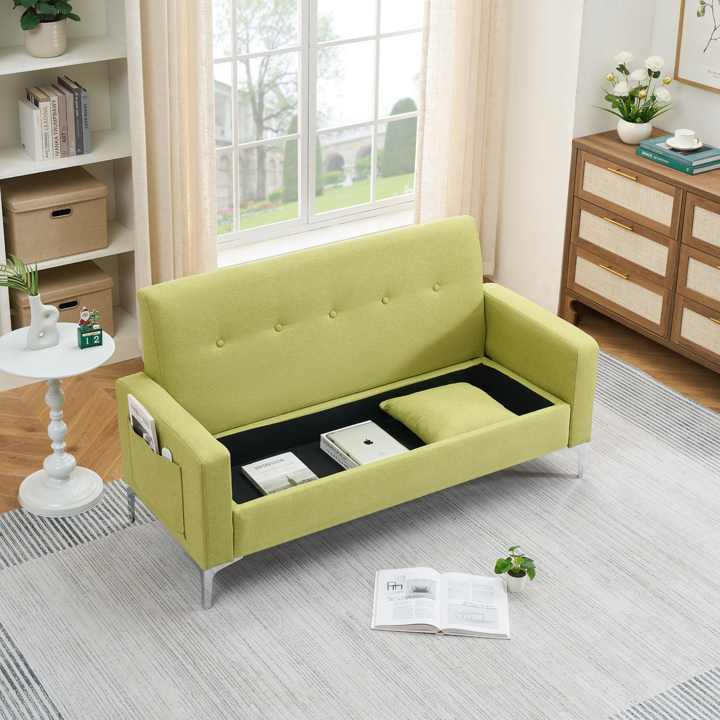 Multi-functional storage comfortable double sofa,Suitable for living room, apartment, home office