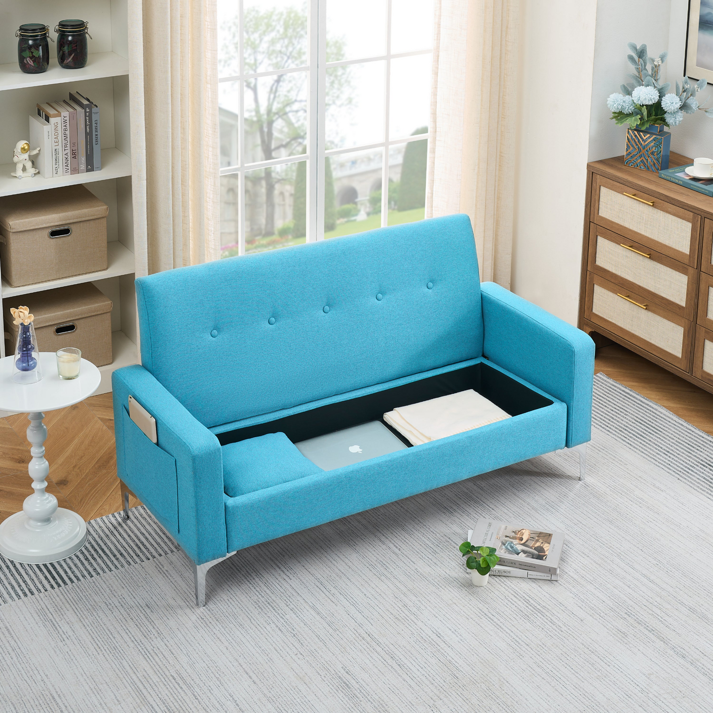 Multi-functional storage comfortable double sofa,Suitable for living room, apartment, home office