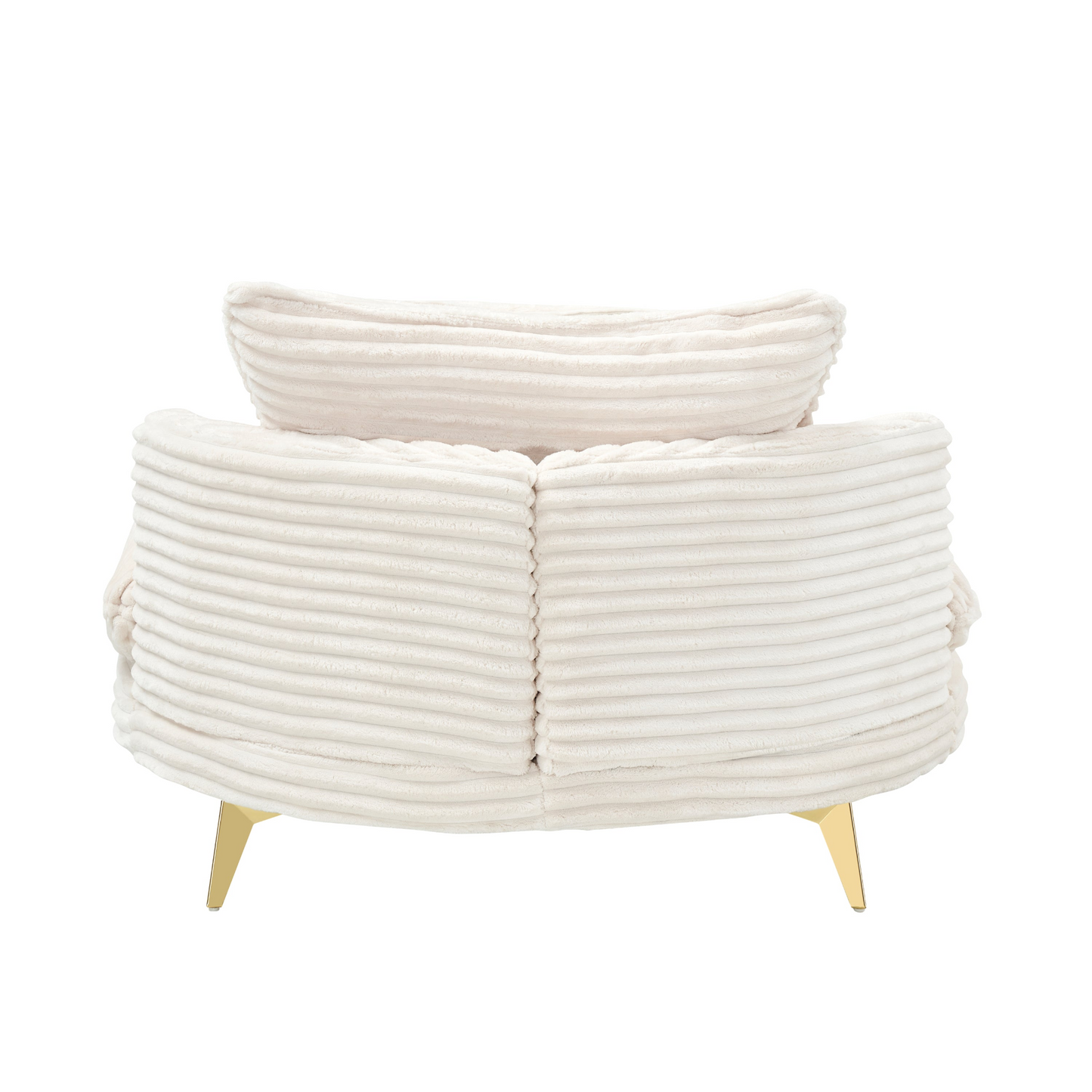 65.00 inches long, Corduroy Sofa Fabric, with three matching pillows and two spacious and comfortable seats, for Apartment Office Living Room -Beige