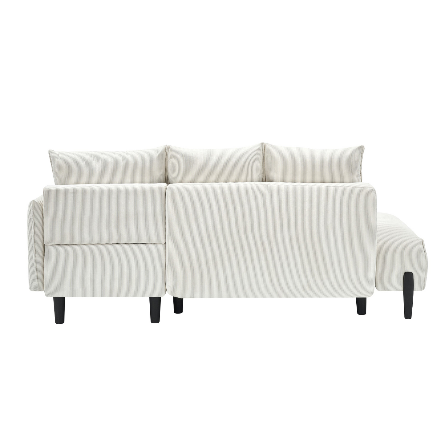 79.50 inches long, Velvet Sofa Fabric, with three matching pillows and spacious and comfortable seats, for Apartment Office Living Room - Beige