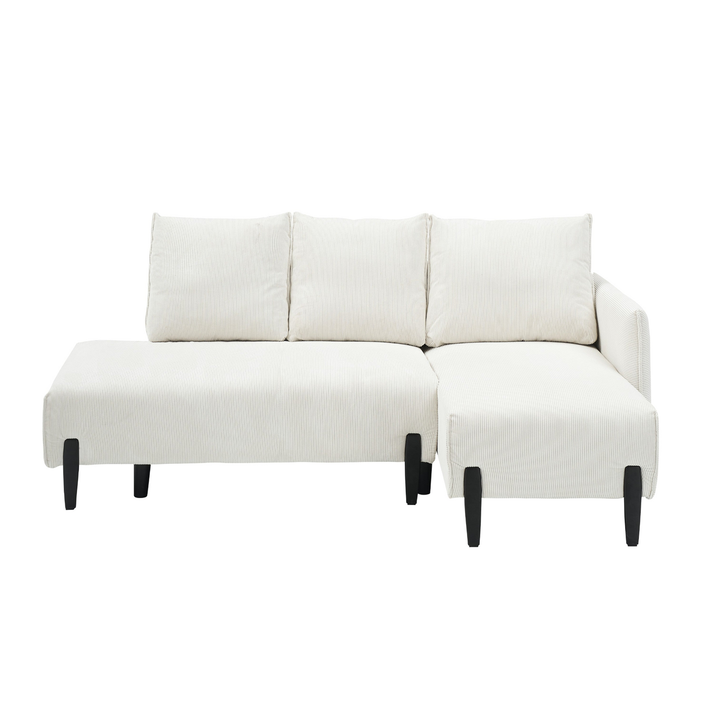 79.50 inches long, Velvet Sofa Fabric, with three matching pillows and spacious and comfortable seats, for Apartment Office Living Room - Beige