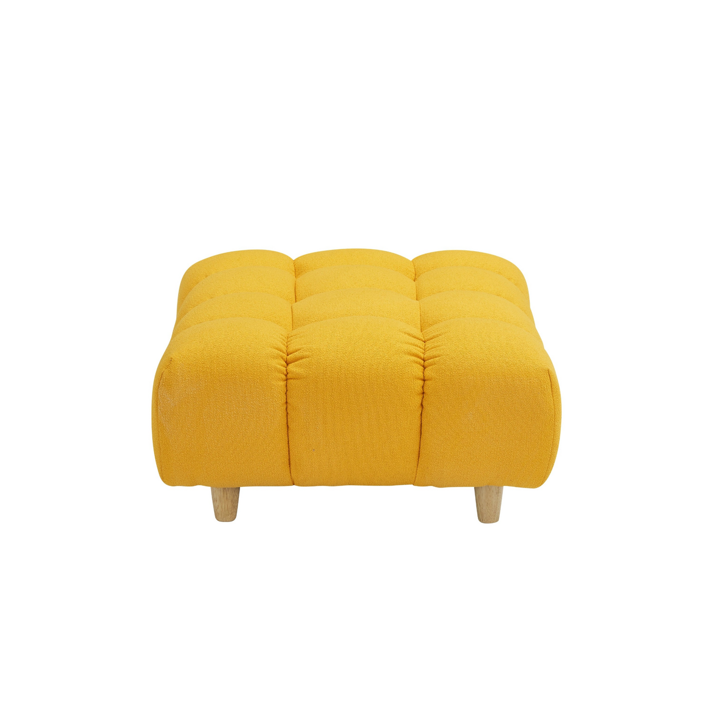 60 inches long, Teddy Sofa Fabric, with spacious and comfortable seats, for Apartment Office Living Room -Yellow
