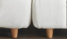 60 inches long, Teddy Sofa Fabric, with spacious and comfortable seats, for Apartment Office Living Room -Beige