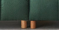 93.70 inches long, Teddy Sofa Fabric,with two matching pillows and three spacious and comfortable seats, for Apartment Office Living Room - Green
