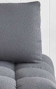 30 inches long, Teddy Sofa Fabric, with spacious and comfortable seat, for Apartment Office Living Room -Gray