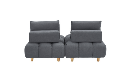 60 inches long, Teddy Sofa Fabric, with spacious and comfortable seats, for Apartment Office Living Room -Gray