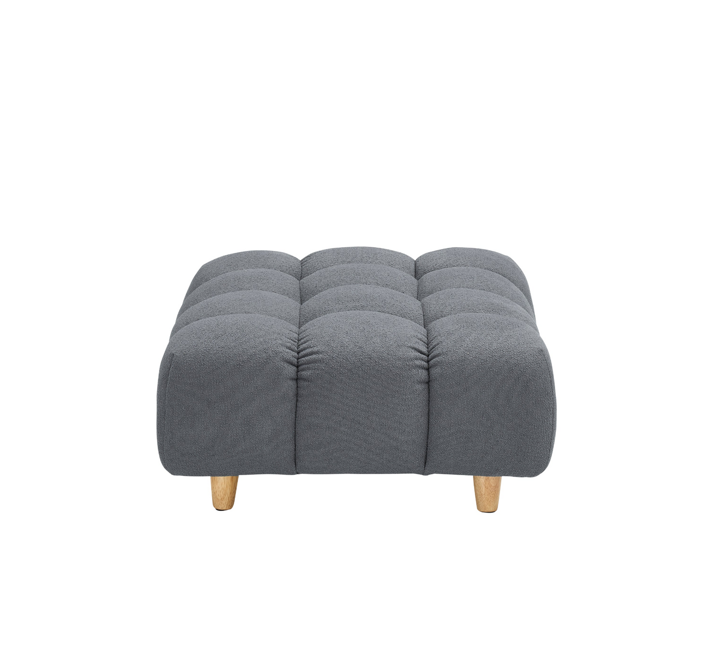 60 inches long, Teddy Sofa Fabric, with spacious and comfortable seats, for Apartment Office Living Room -Gray