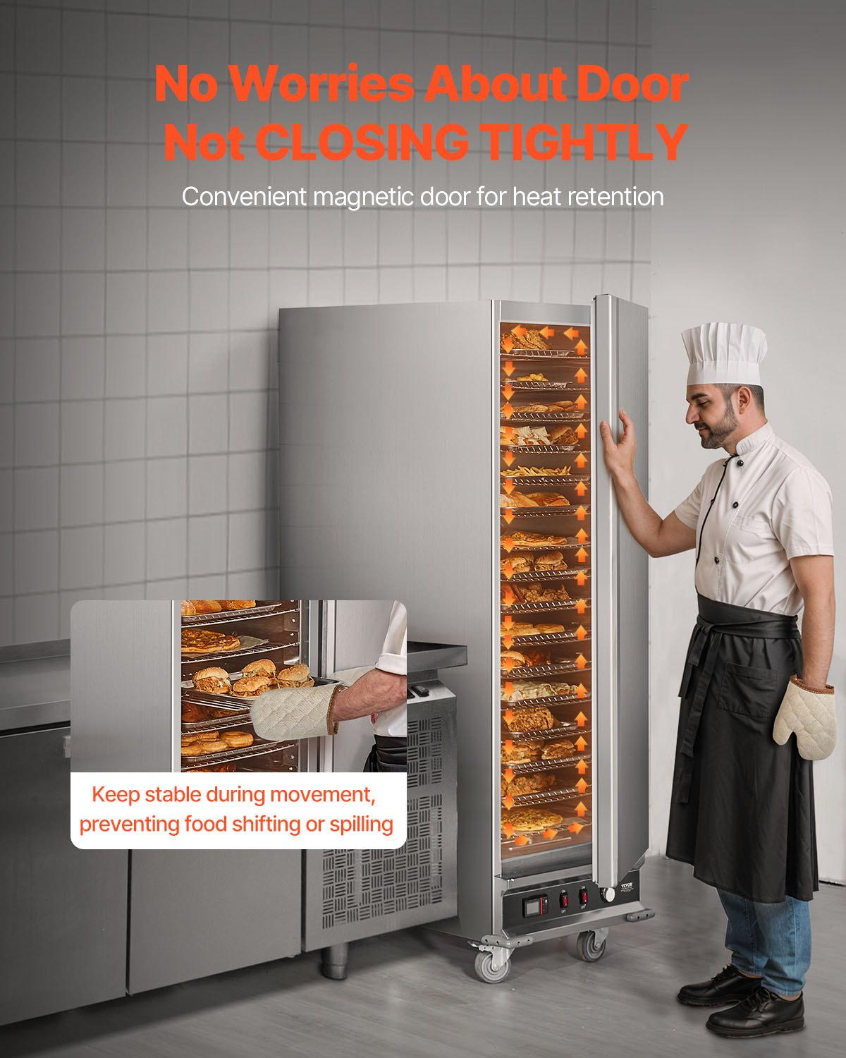 Hot Box Food Warmer 16-Tier Concession Warming Cabinet with Water Tray for Pizza
