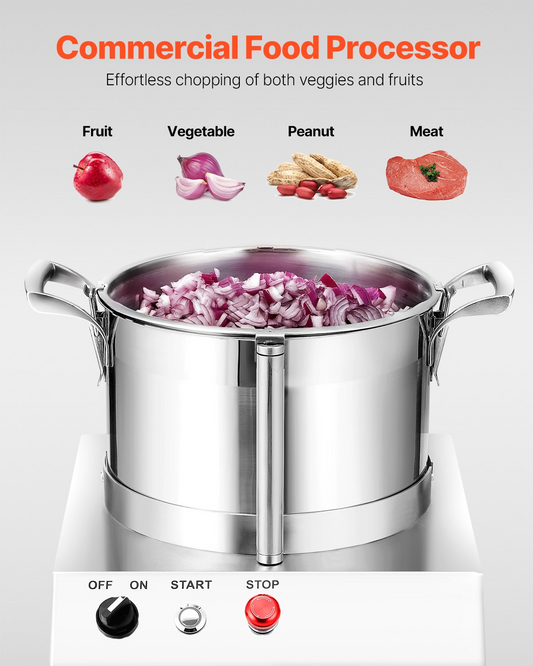Food Processor Vegetable Chopper 6.3 Quart Food-Grade Stainless Steel Blender