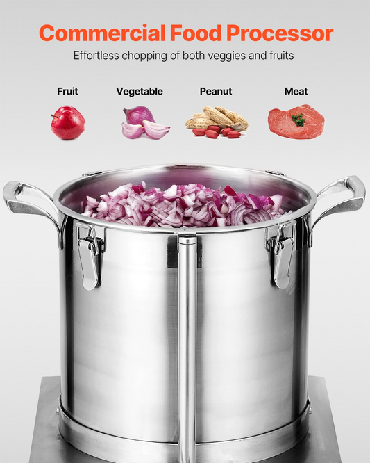 Food Processor Vegetable Chopper 15.9 Quart Food-Grade Stainless Steel Blender
