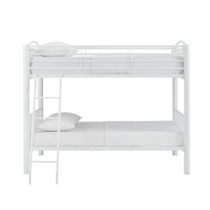 Heavy Metal Twin Twin White Bunk Bed