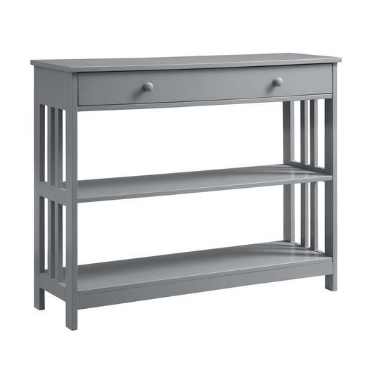 Mission 1 Drawer Console Table with Shelves