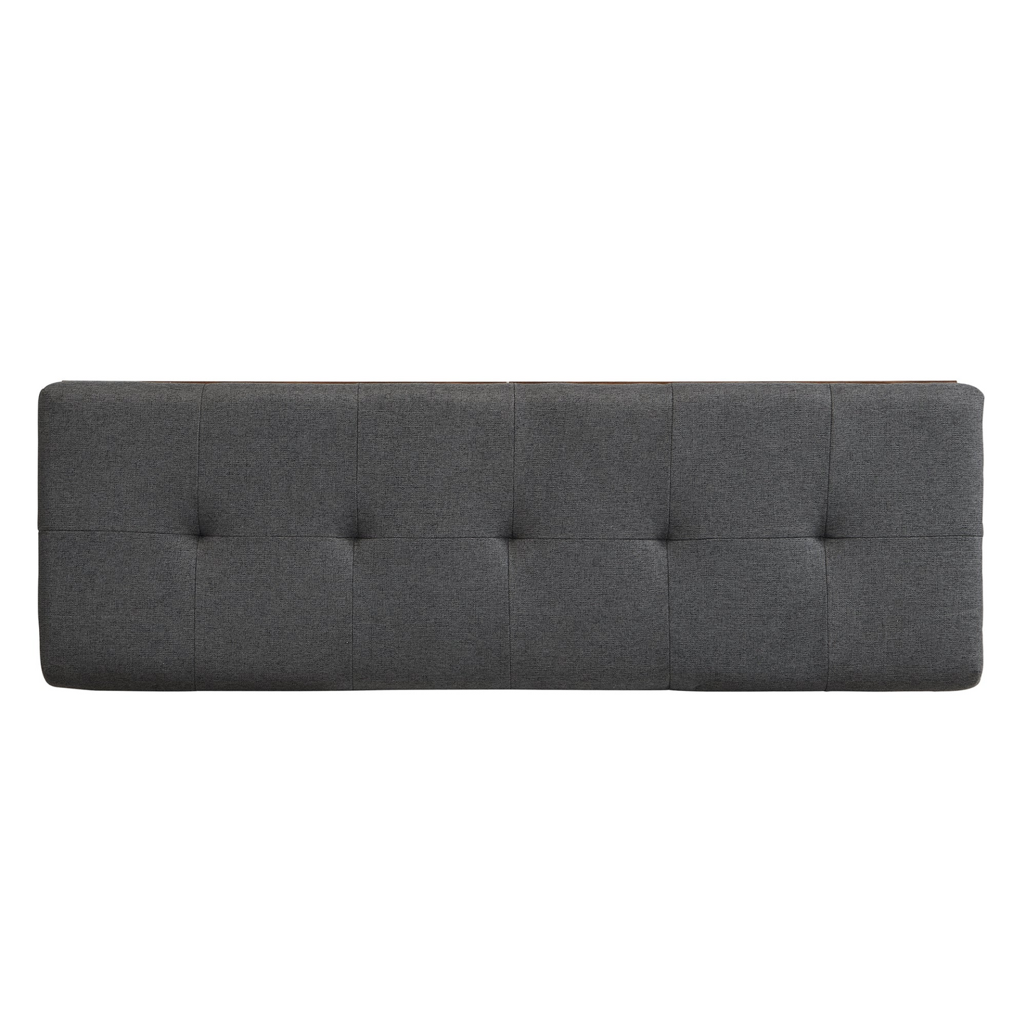 49" Storage Bench Storage Cabinet Storage Ottoman with Adjustable Shelves, Padded Seat Cushion and Double Doors for Entryway, Hallway and Bedroom, Dark Grey
