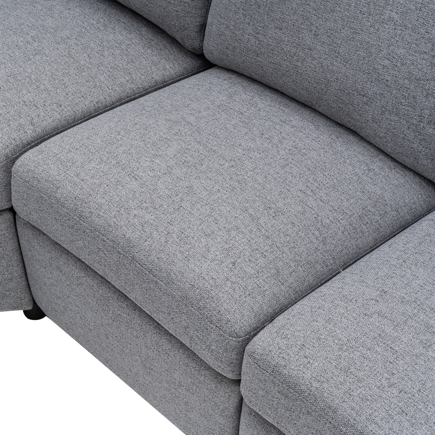 89" Power Recliner Sectional Sofa Home Theater Reclining Sofa with Two USB Ports, Two Storage Drawers for Living Room, Gray