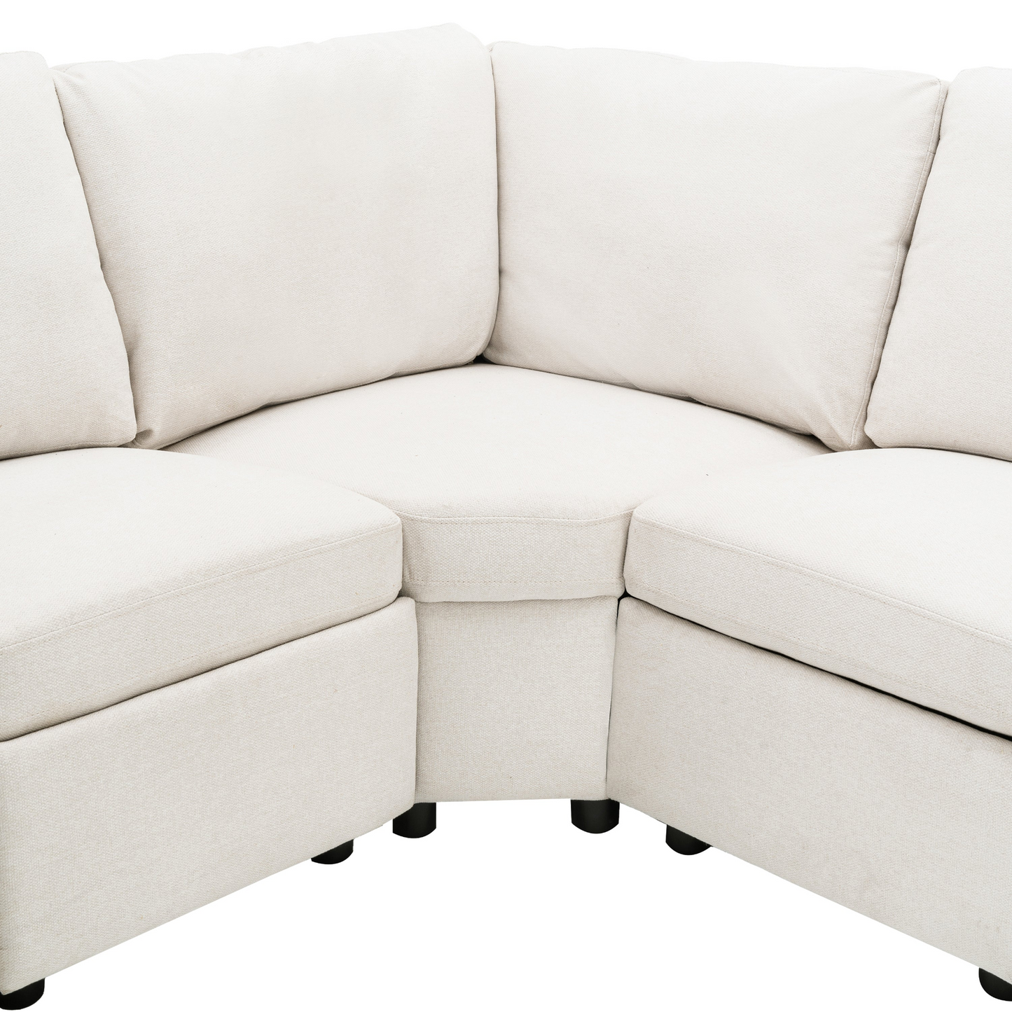 89" Power Recliner Sectional Sofa Home Theater Reclining Sofa with Two USB Ports, Two Storage Drawers for Living Room, Beige