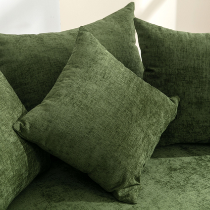 360° Swivel Accent Barrel Chair with Storage Ottoman & 4 Pillows, Modern Chenille Leisure Chair Round Accent for Living Room, Green