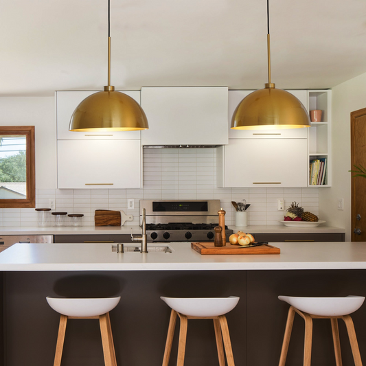 Industrial Modern Copper Color Double Pendant Light – Adjustable Ceiling Hanging Lamp with Bright Finish for Dining Room, Kitchen, or Living Room – Stylish and Durable Lighting Fixture (No Bulbs)