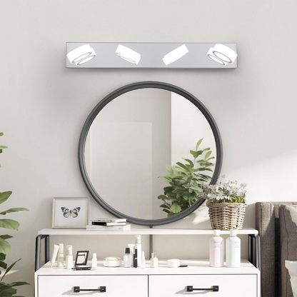 LED Modern Chrome 4-Light Vanity Lights Fixtures Over Mirror Bath Wall Lighting