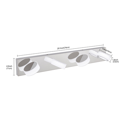 LED Modern Chrome 4-Light Vanity Lights Fixtures Over Mirror Bath Wall Lighting