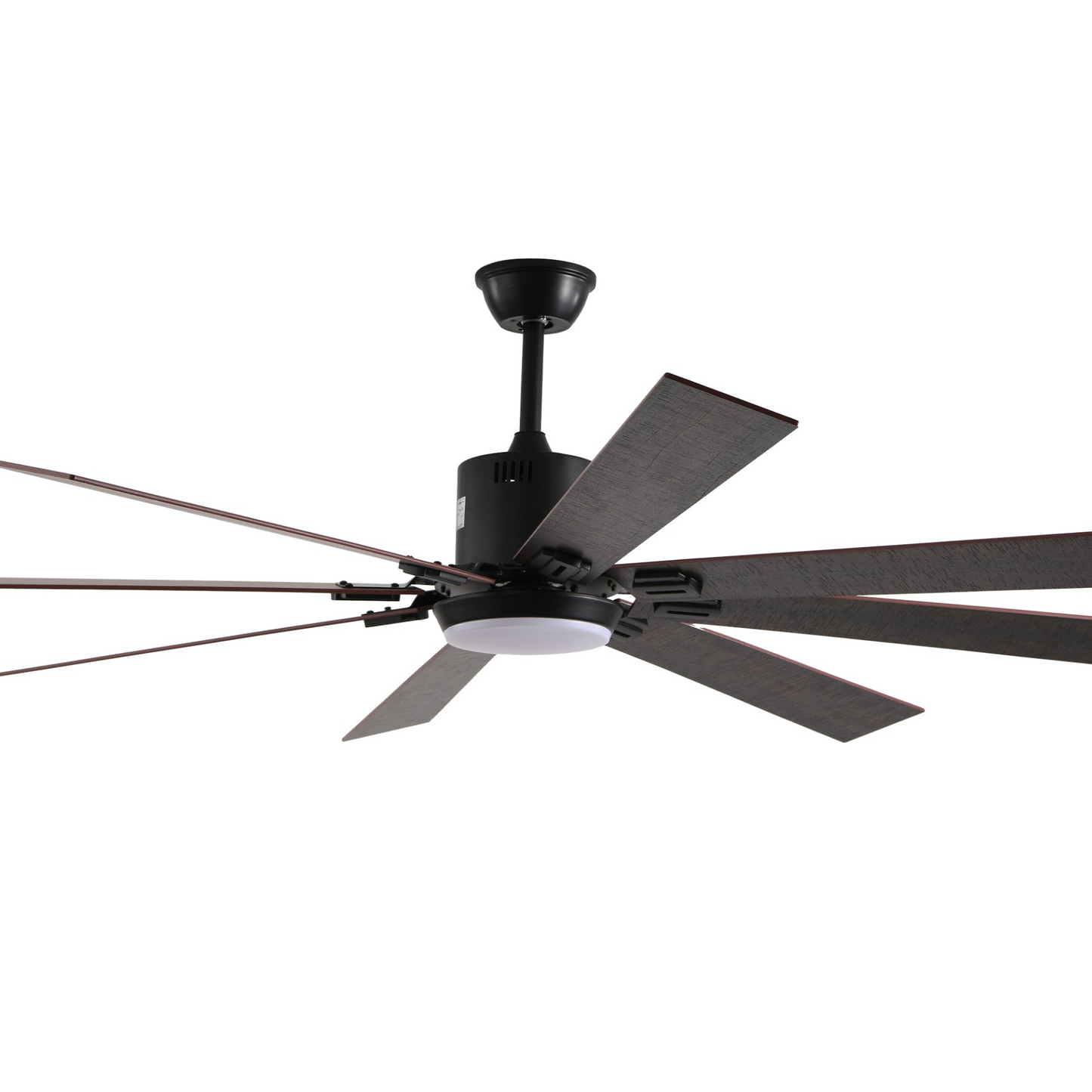 Walnut LED Ceiling Fan Light with 8 Wooden Blades, Remote Control, Dimmable & Adjustable Color Temperature for Living Room, Bedroom, or Dining Room