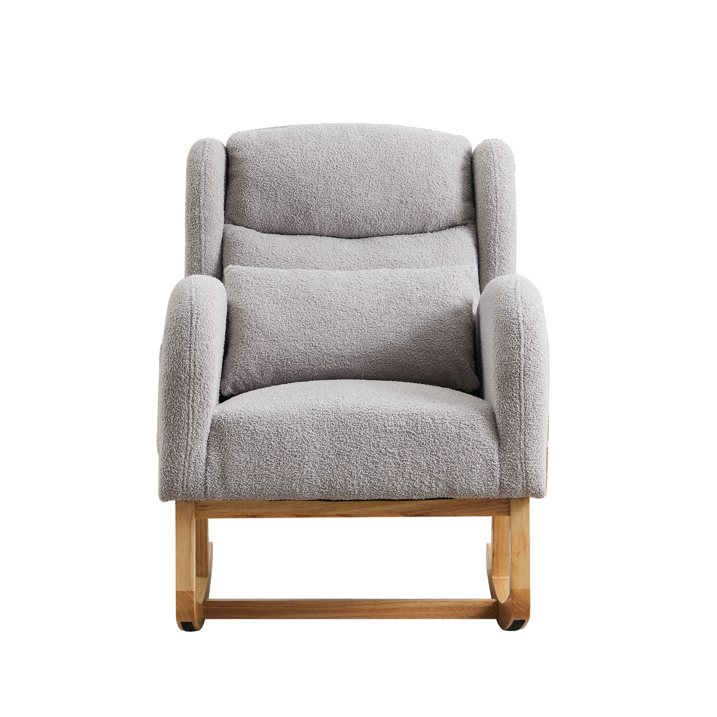 27.2"W Modern Accent High Backrest Living Room Lounge Arm Rocking Chair, Two Side Pocket