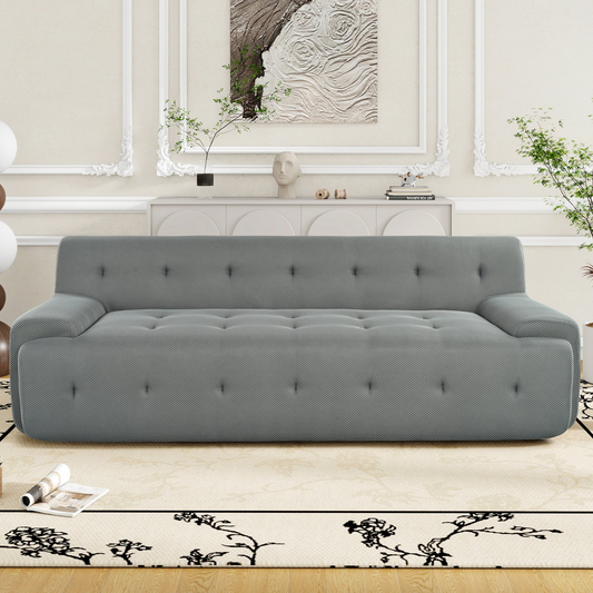 86.2'' Modern Minimalist Style Tufted Design Upholstered Sofa, 3-Seat Modular Lounge Sofa for Living Room, Bedroom, and Apartment