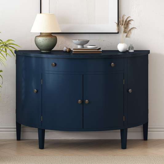 Curved Design Storage Cabinet made of Fraxinus Mandschuric Solid Wood Veneer, Adjustable Shelves, Suitable for Corridors, Entrances and Study.