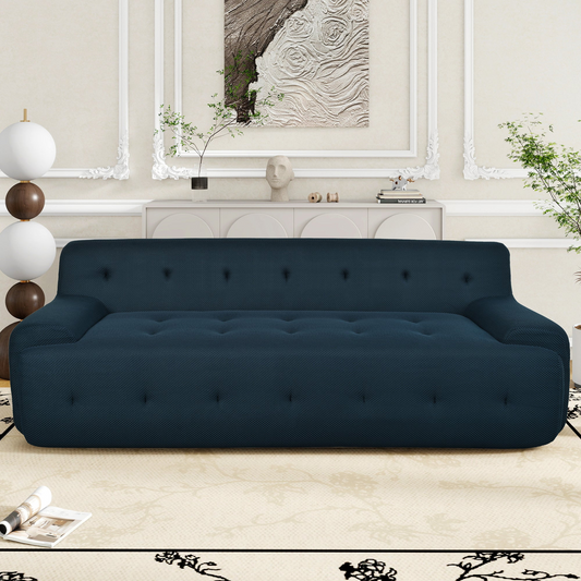 86.2'' Modern Minimalist Style Tufted Design Upholstered Sofa, 3-Seat Compression Sofa for Living Room, Bedroom, and Apartment
