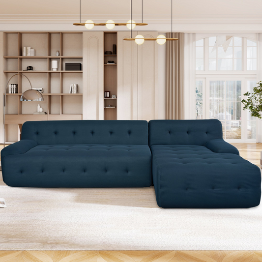 Modern Large L-Shaped Modular Sofa, Minimalist Style, 2-Piece Set with Free Combinations, Suitable for Living Rooms, Apartments, and Lounges