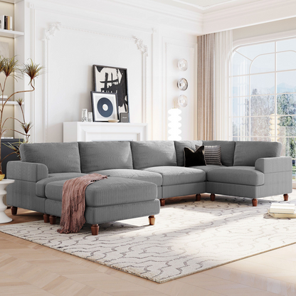 Modular Sectional Sofa with Ottoman L Shaped Corner Sectional for Living Room, Office, Spacious Space(old sku: WY000373AAE)