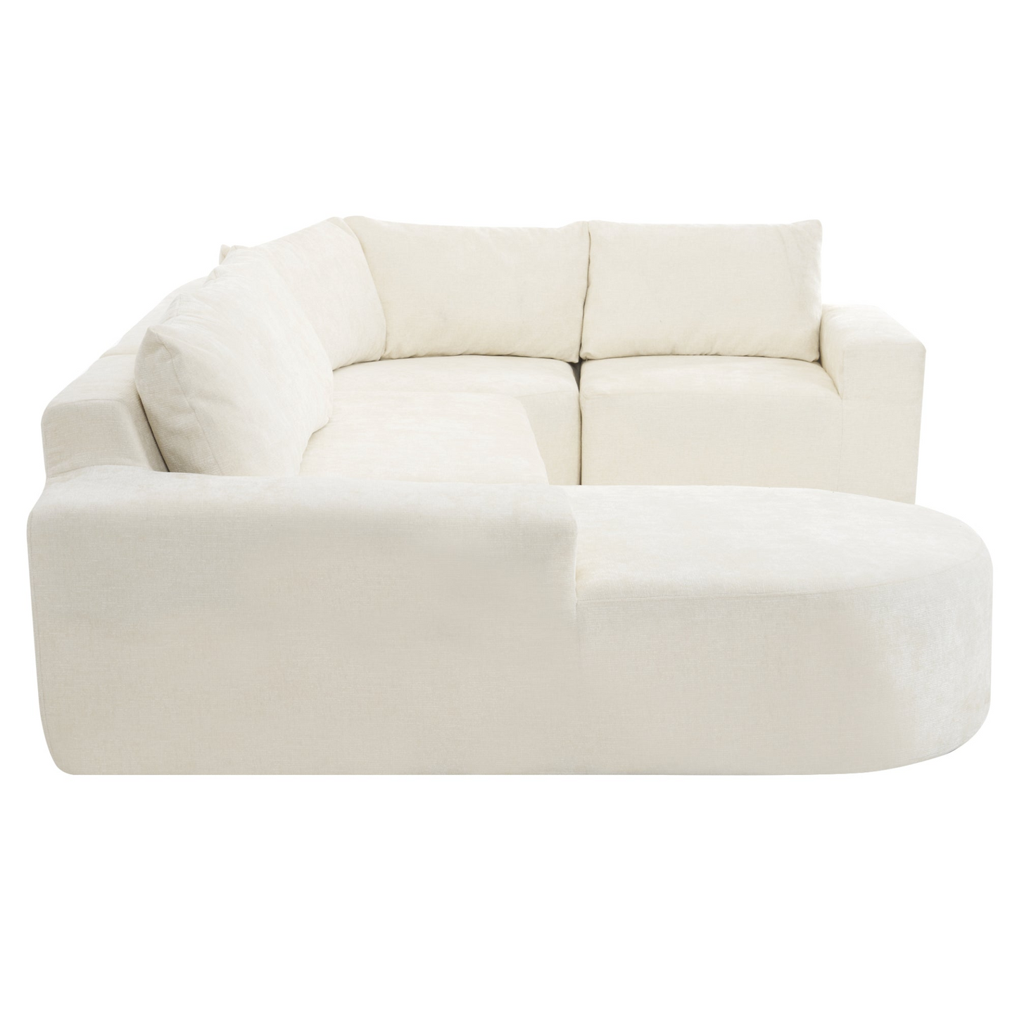 141.7" Oversized Modular Sofa Cloud Sectional Sofa Set Upholstered Couches U-shaped Sofa with Deep Seat for Living Room, Beige