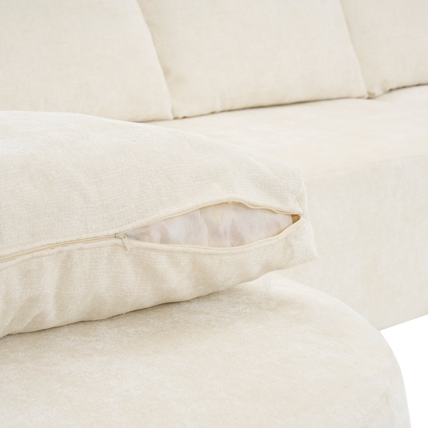 141.7" Oversized Modular Sofa Cloud Sectional Sofa Set Upholstered Couches U-shaped Sofa with Deep Seat for Living Room, Beige