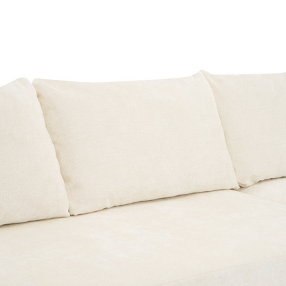 141.7" Oversized Modular Sofa Cloud Sectional Sofa Set Upholstered Couches U-shaped Sofa with Deep Seat for Living Room, Beige