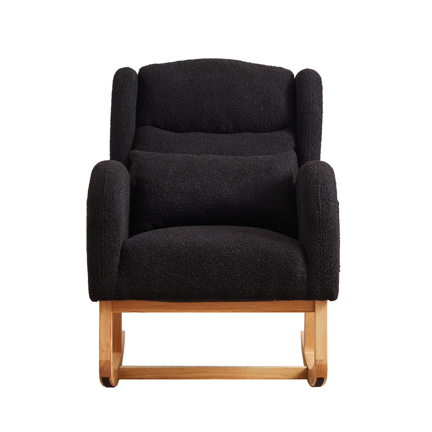 27.2"W Modern Accent High Backrest Living Room Lounge Arm Rocking Chair, Two Side Pocket