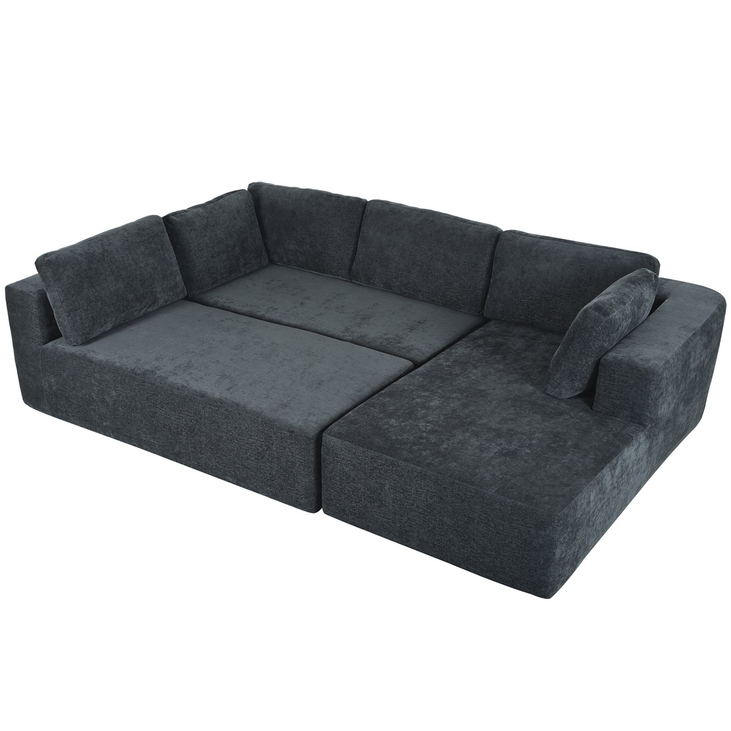 Modern Large Modular Sectional Sofa for Living Room, Bedroom, Salon, 3 Piece Free Combination