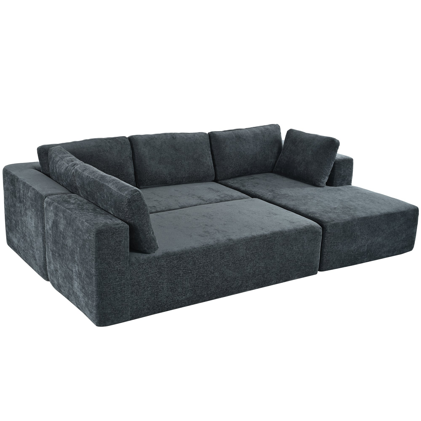 Modern Large Modular Sectional Sofa for Living Room, Bedroom, Salon, 3 Piece Free Combination