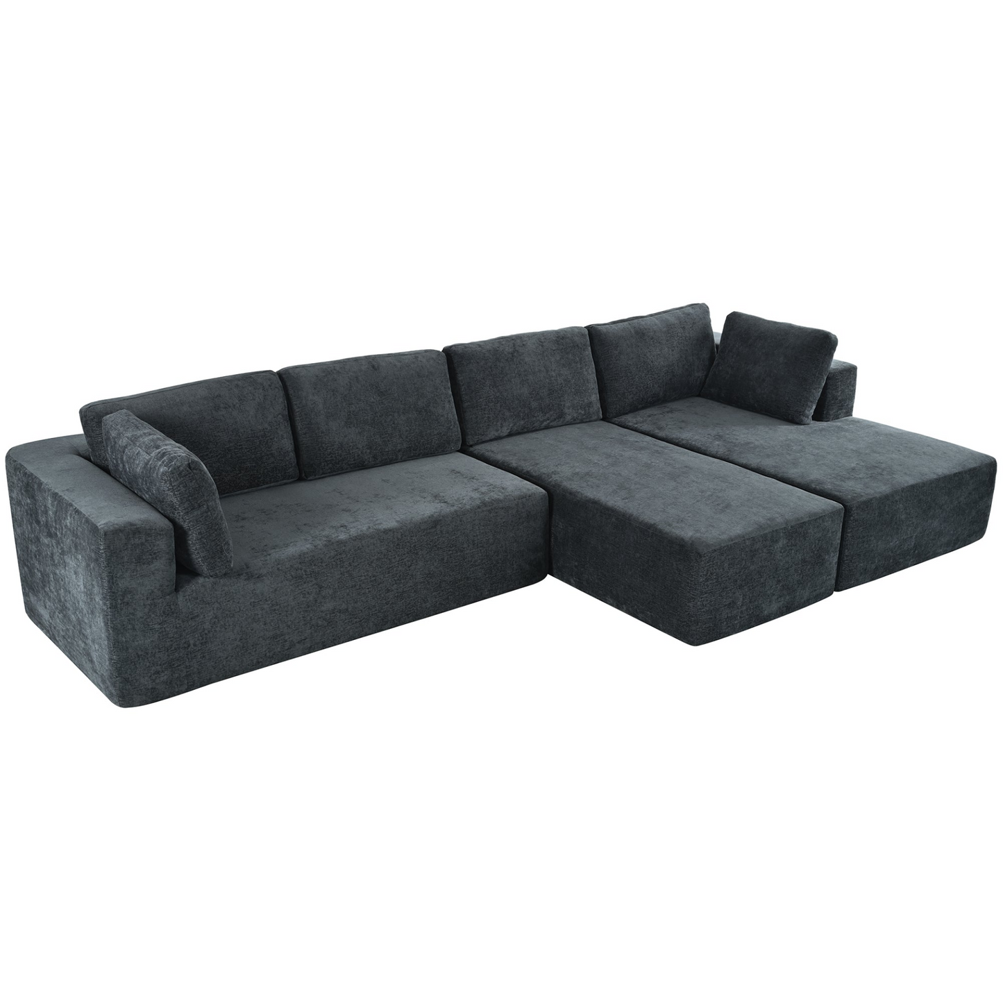 Modern Large Modular Sectional Sofa for Living Room, Bedroom, Salon, 3 Piece Free Combination