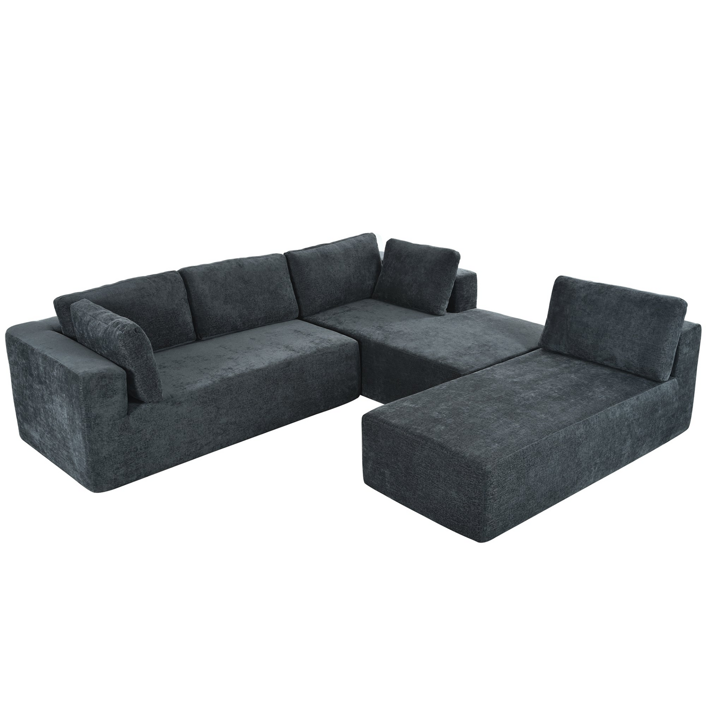 Modern Large Modular Sectional Sofa for Living Room, Bedroom, Salon, 3 Piece Free Combination