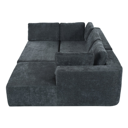 Modern Large Modular Sectional Sofa for Living Room, Bedroom, Salon, 3 Piece Free Combination