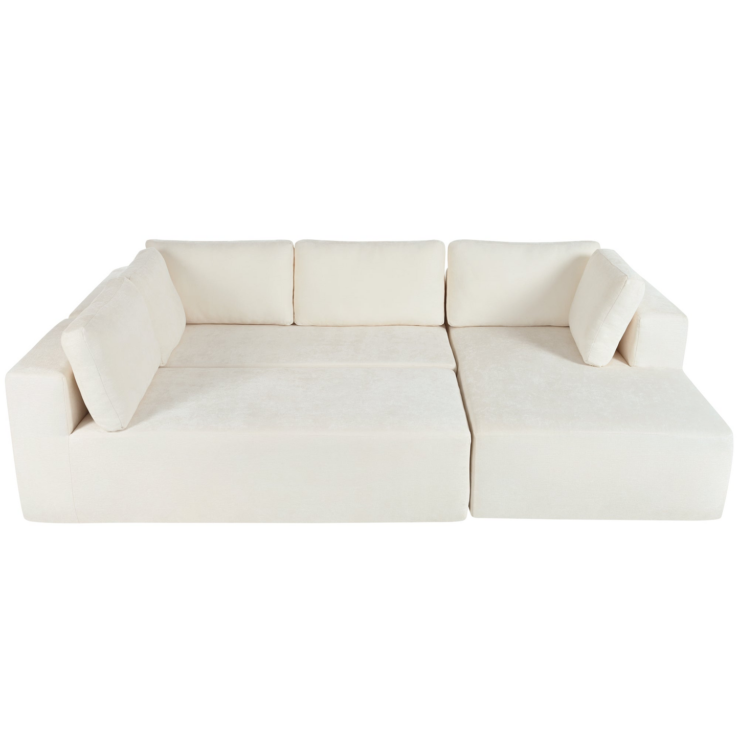 Modern Large Modular Sectional Sofa for Living Room, Bedroom, Salon, 3 Piece Free Combination