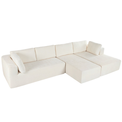 Modern Large Modular Sectional Sofa for Living Room, Bedroom, Salon, 3 Piece Free Combination