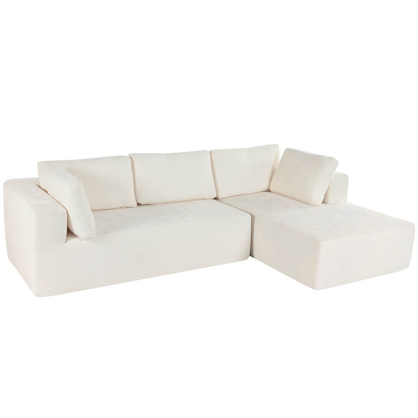 Modern Large Modular Sectional Sofa for Living Room, Bedroom, Salon, 3 Piece Free Combination